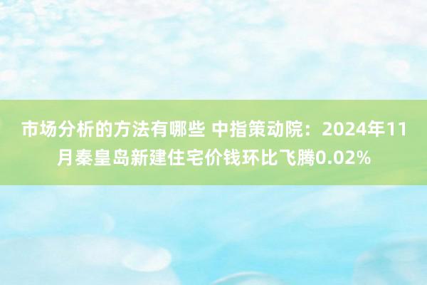 市场分析的方法有哪些 中指策动院：2024年11月秦皇岛新建住宅价钱环比飞腾0.02%