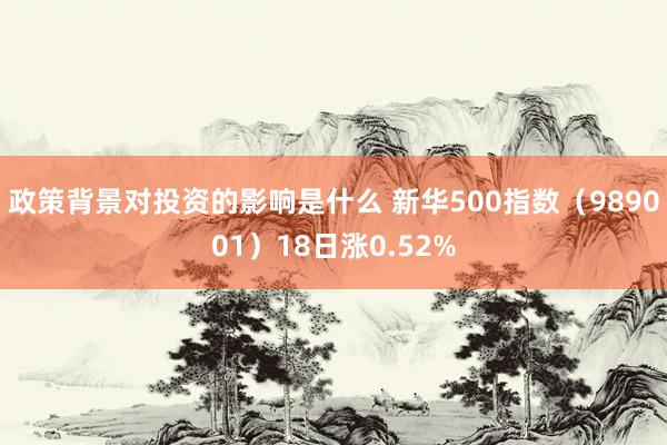 政策背景对投资的影响是什么 新华500指数（989001）18日涨0.52%