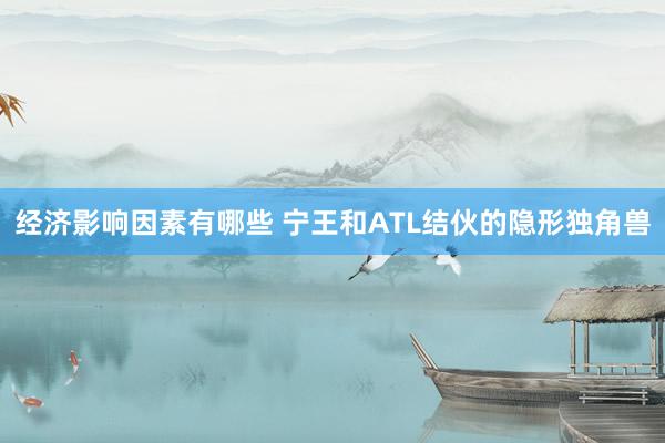 经济影响因素有哪些 宁王和ATL结伙的隐形独角兽