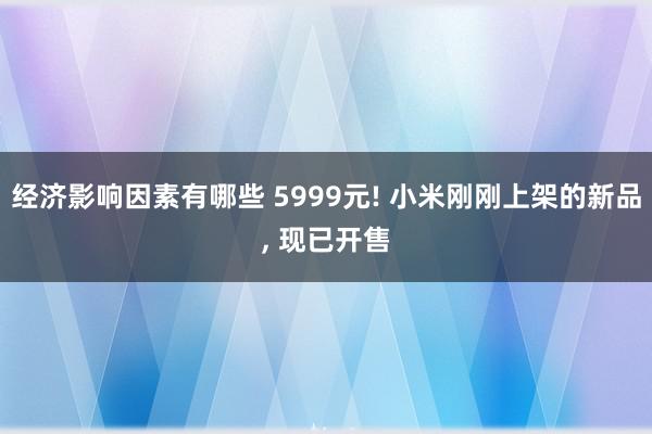 经济影响因素有哪些 5999元! 小米刚刚上架的新品, 现已开售