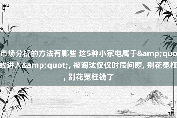 市场分析的方法有哪些 这5种小家电属于&quot;无效进入&quot;, 被淘汰仅仅时辰问题, 别花冤枉钱了