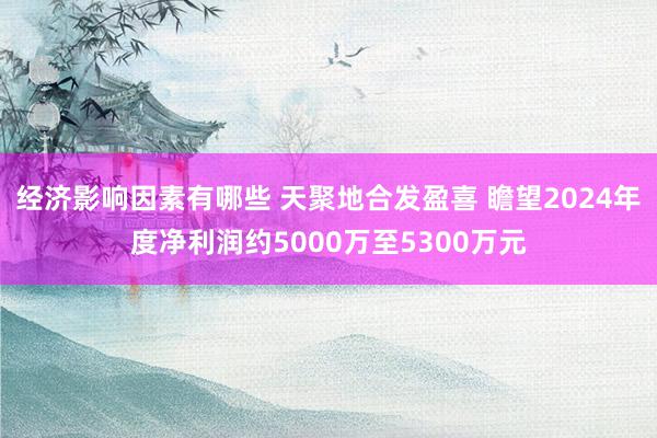 经济影响因素有哪些 天聚地合发盈喜 瞻望2024年度净利润约5000万至5300万元